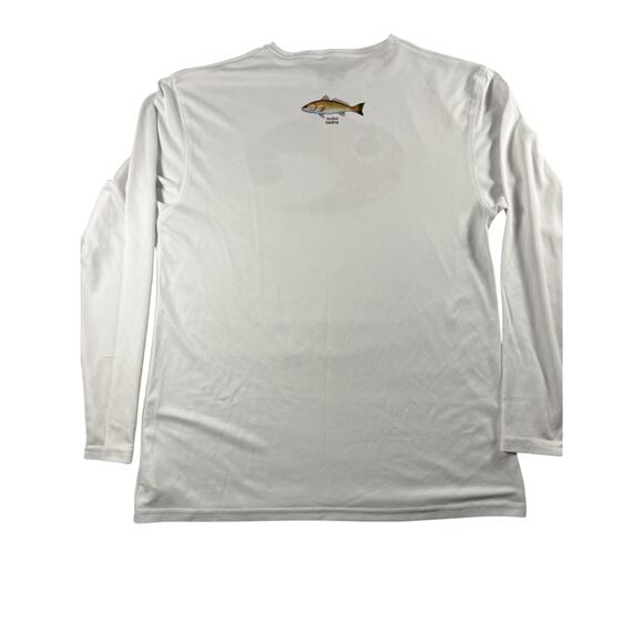 Costa Del Mar REDFISH Long Sleeve T-shirt Mens L Dri Fit White costal casual - Picture 3 of 8